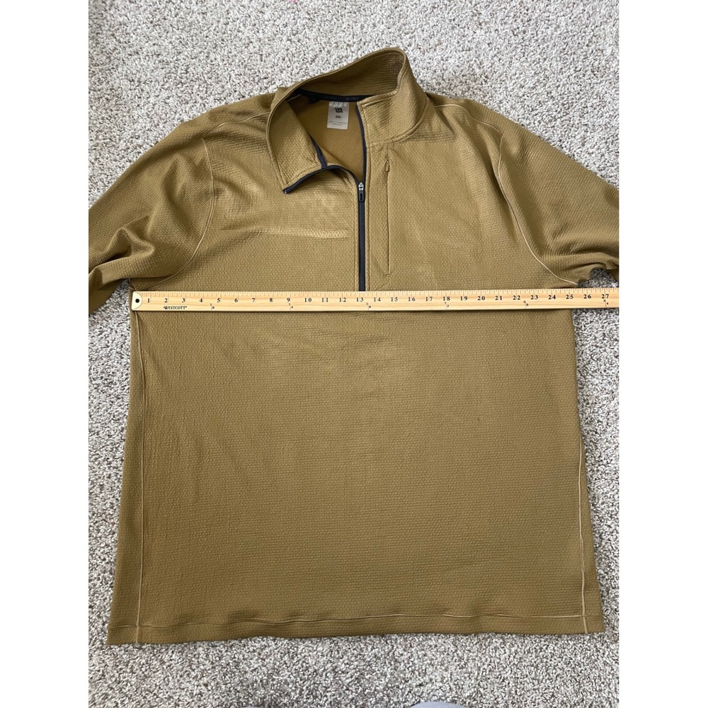 VRST Men's Element Textured 1/4 Zip Golf Pullover XXL Brown Spice - Picture 4 of 10